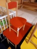dětská barevná židlička červená 
